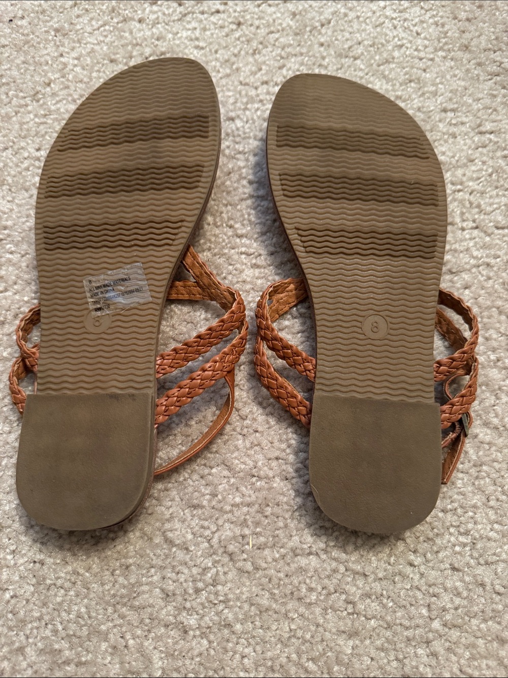 Universal Thread Brown Braided Toe-Loop Sandals - Picture 3 of 4